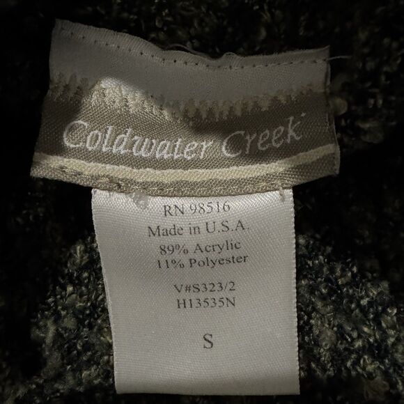 Vintage Coldwater Creek Turtleneck Sweater Sz S Roll Hem Green Knit Pullover USA - Picture 3 of 7